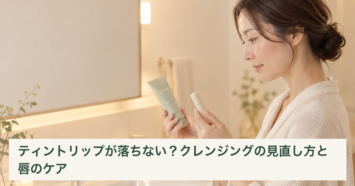 ティントリップとクレンジングの使用説明を確認するイメージ
