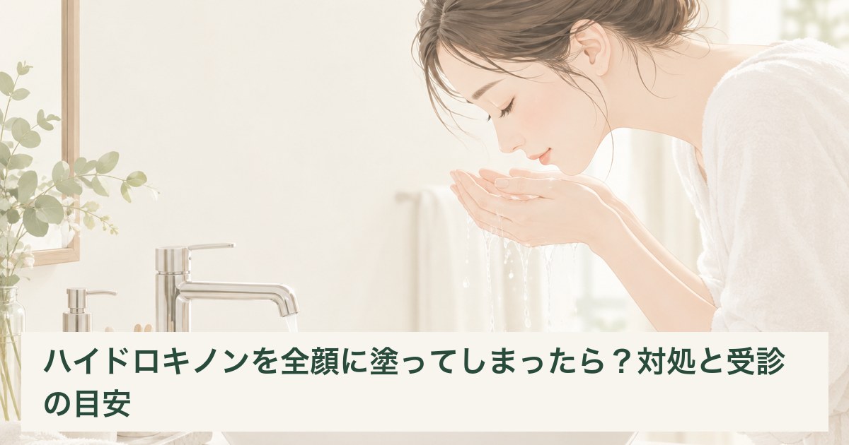 洗面台で顔をこすらず、やさしく洗い流す様子